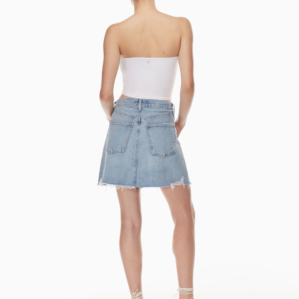 Agolde criss cross denim mini skirt in Symbol, size 31 $175 - Picture 6 of 8